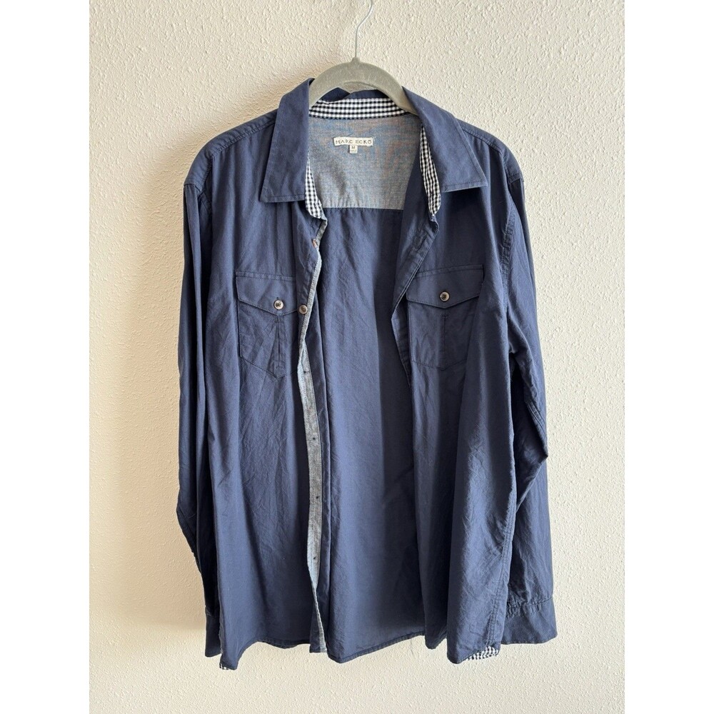 MARC ECKO Cut & Sew Mens Size M Check Casual‎ Cotton Button Down Shirt
